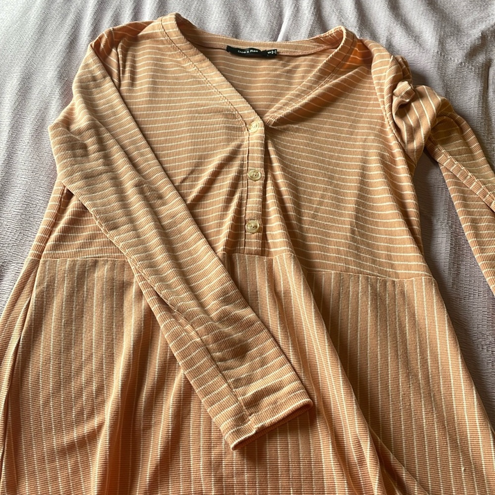 Pink and white striped top